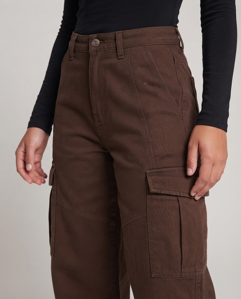 Women Baggy Cargo Pants with extremely wide leg and high waistband Chichicherry