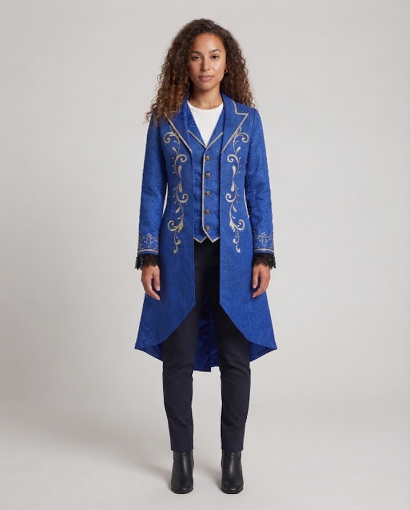 Ladies elegant tailcoat with elaborate embellishments Chichicherry