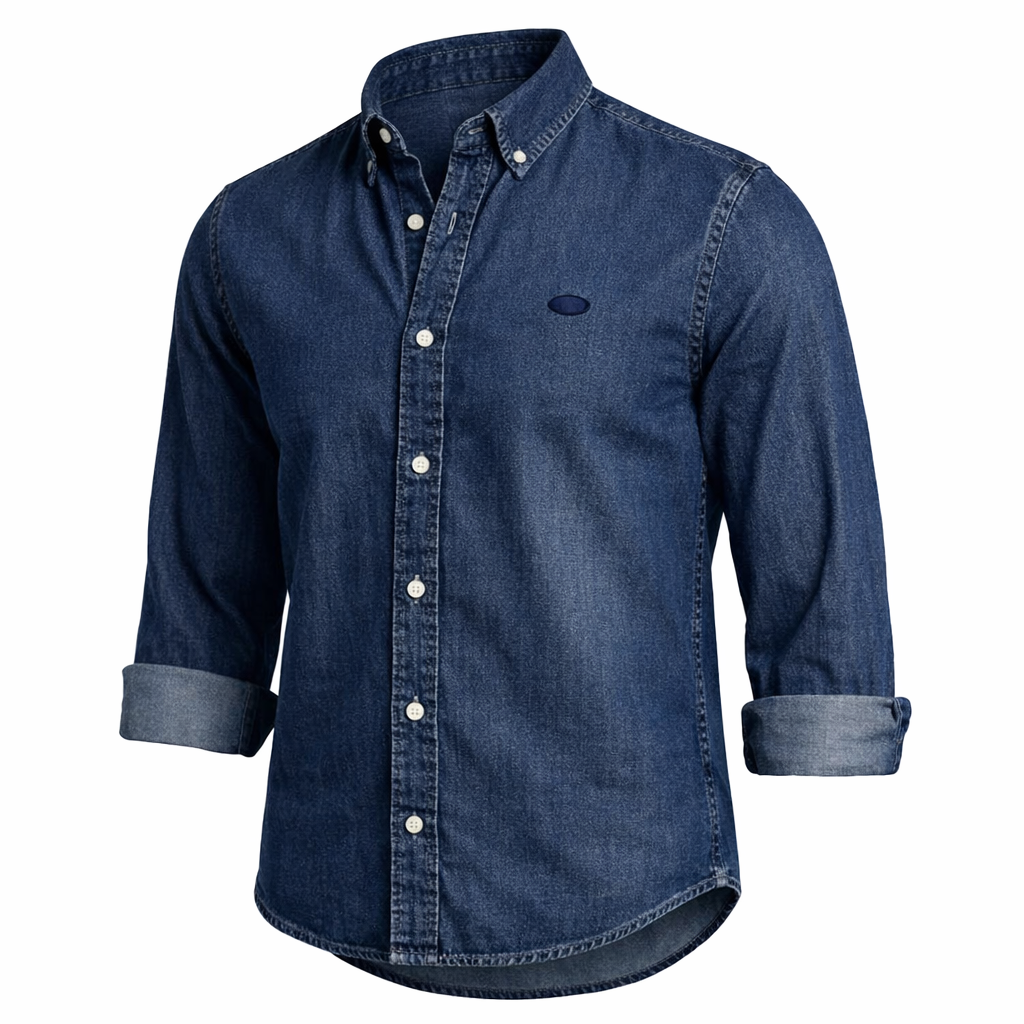 Men's Chambray Shirt Kent Collar Modern