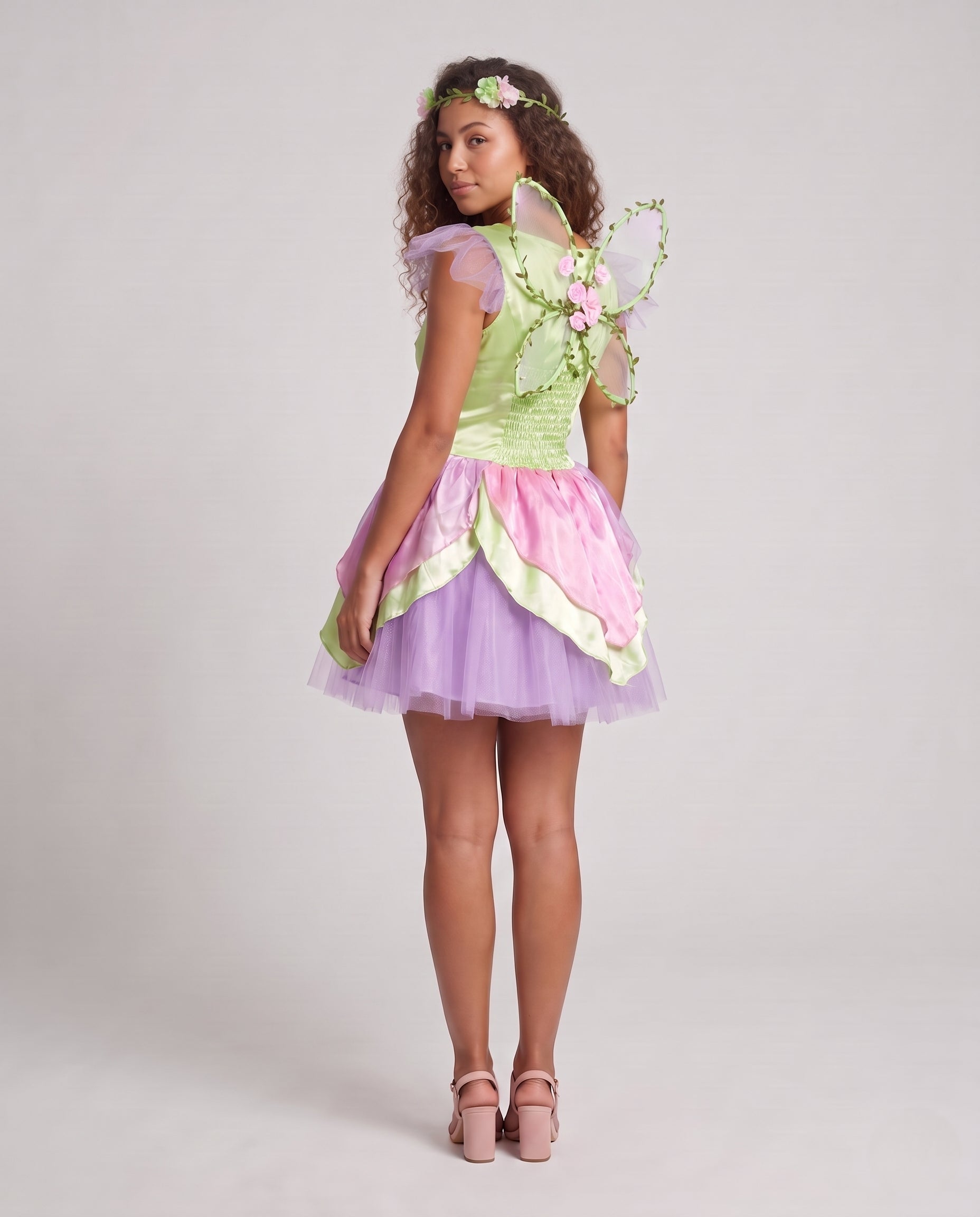 Ladies enchanting costume with tulle skirt and floral embellishments Chichicherry