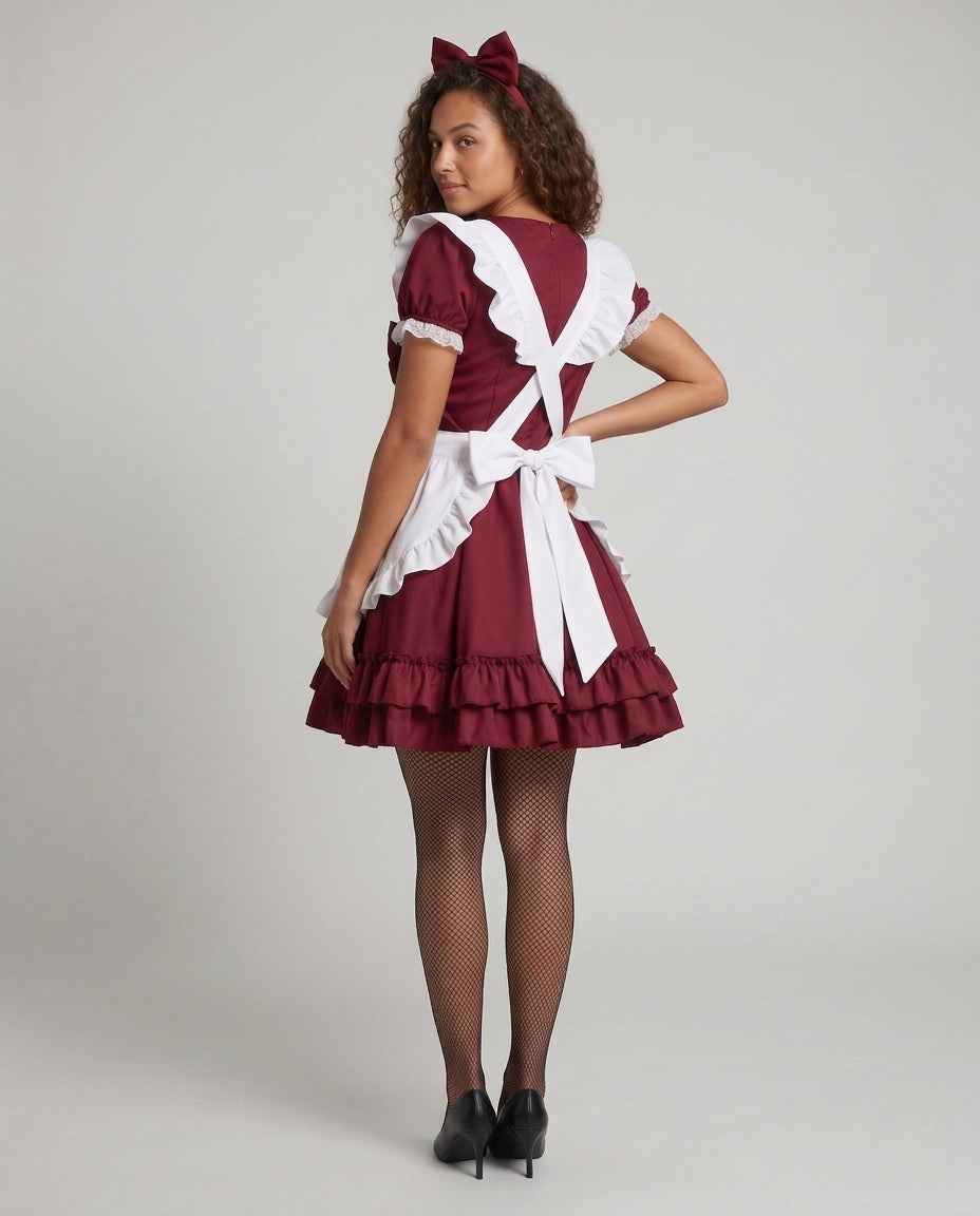 Women's playful vintage overall dress with ruffle details Chichicherry