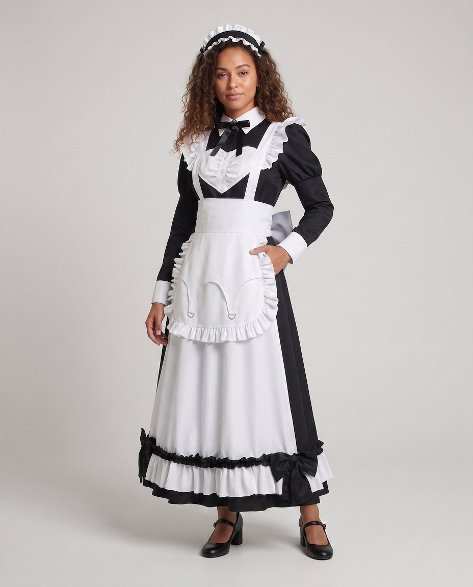 Women Elegant Costume Dress with Lace and Ruffle Details Chichicherry