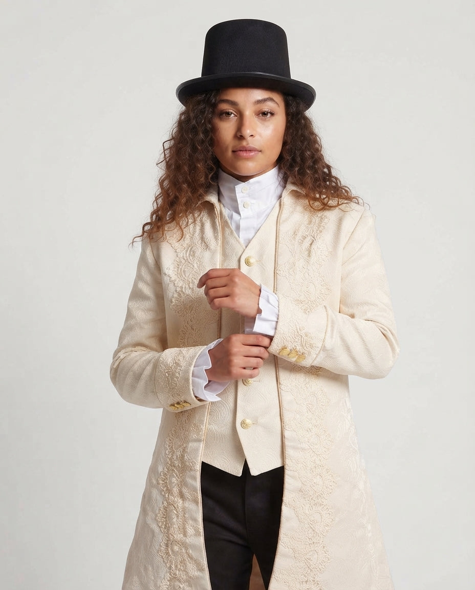 Women's elegant tailcoat jacket with elaborate decorations Chichicherry