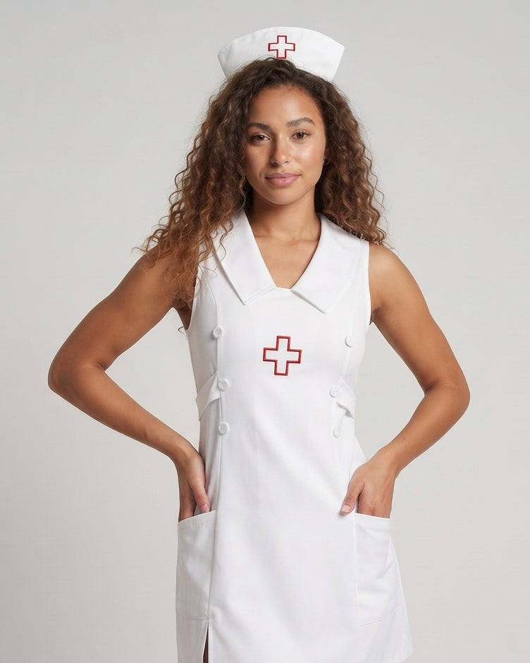 Women Sexy Nurse Costume with Accessories and Stockings Chichicherry