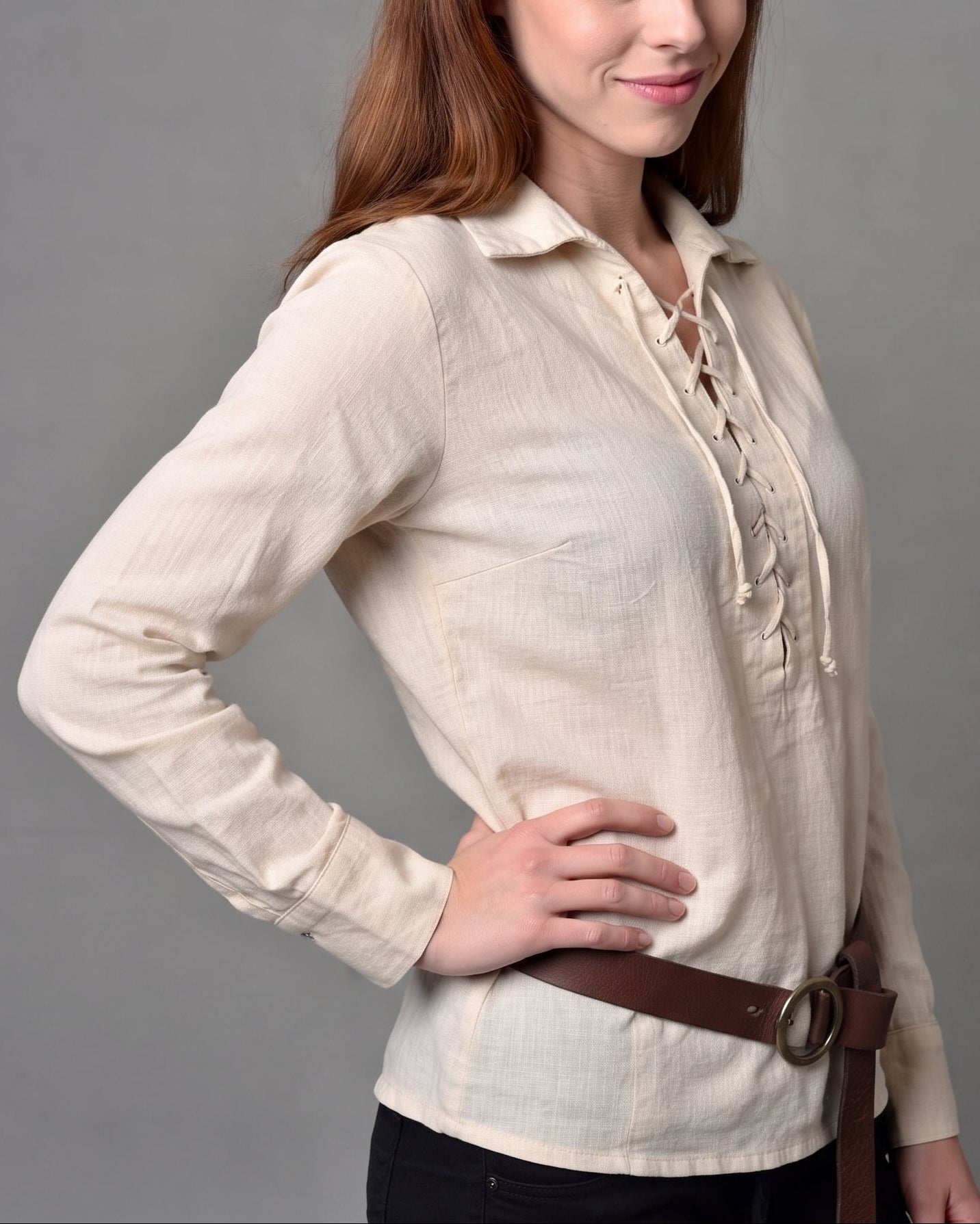 Women's casual long sleeve with drawstring Chichicherry