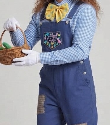 Women's costume with pants flap and playful rabbit motif Chichicherry