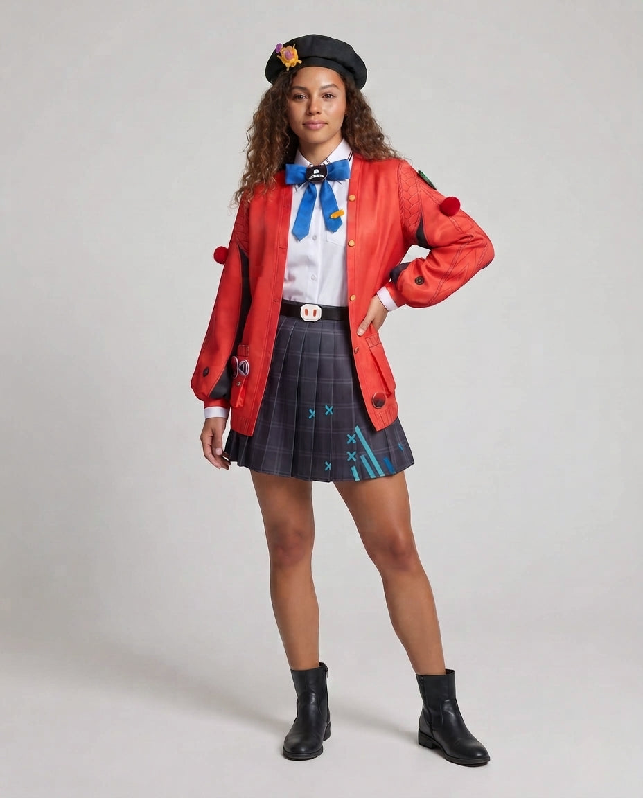 Women's Cosplay Costume Set with Stylish Jacket and Skirt Design Chichicherry
