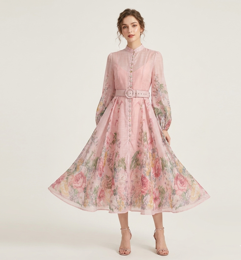 Tailored Mini Dress with Ruffles Ladies