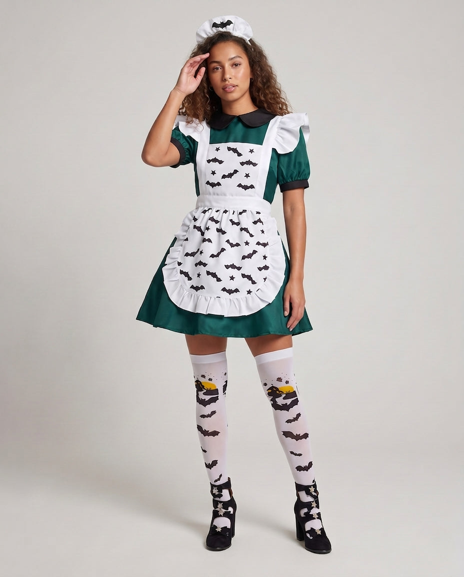 Women's Halloween costume as a playful chef with vampire accents Chichicherry