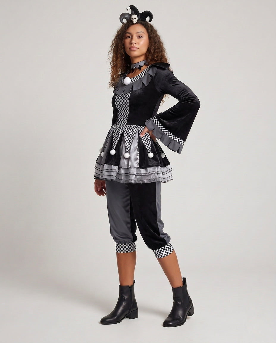 Women's clown costume with sophisticated detailing Chichicherry