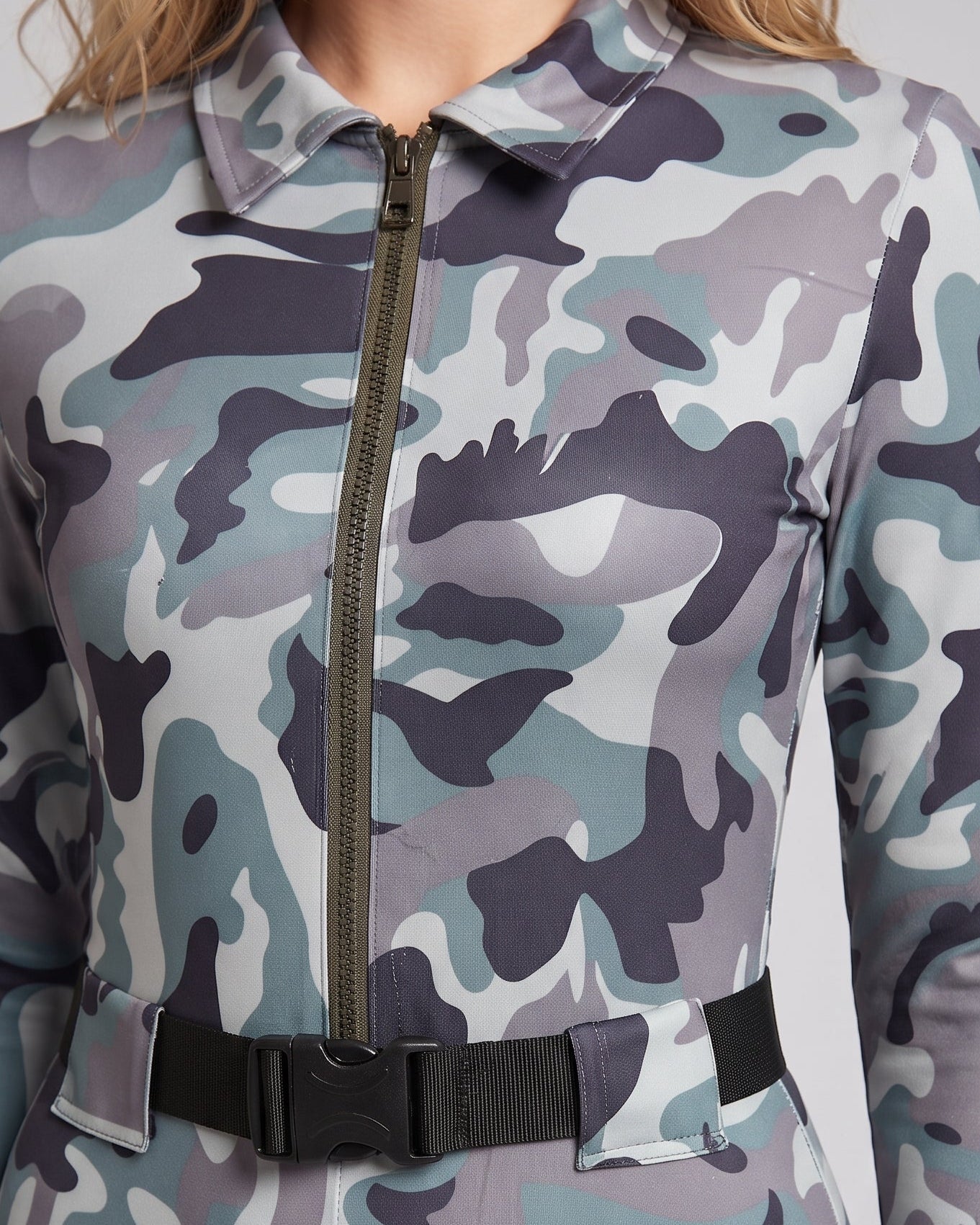Ladies Camo-Design Overall with Zipper Chichicherry