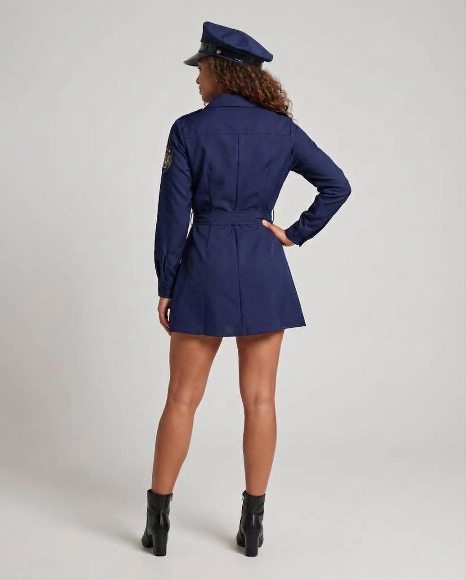 Women's costume as a modern police officer with skirt and belt Chichicherry