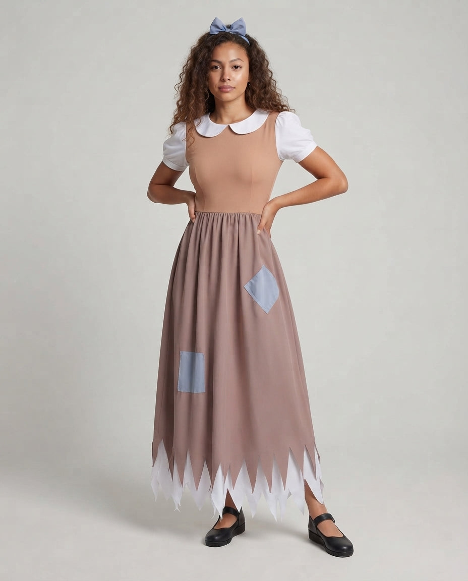 Women's Enchanting Costume Dress with Sleeves and Delicate Details Chichicherry