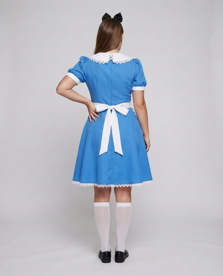 Women's costume dress in Alice in Wonderland style with apron Chichicherry