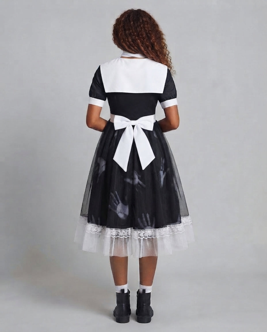 Women Playful romantic dress with bows and ruffles Chichicherry