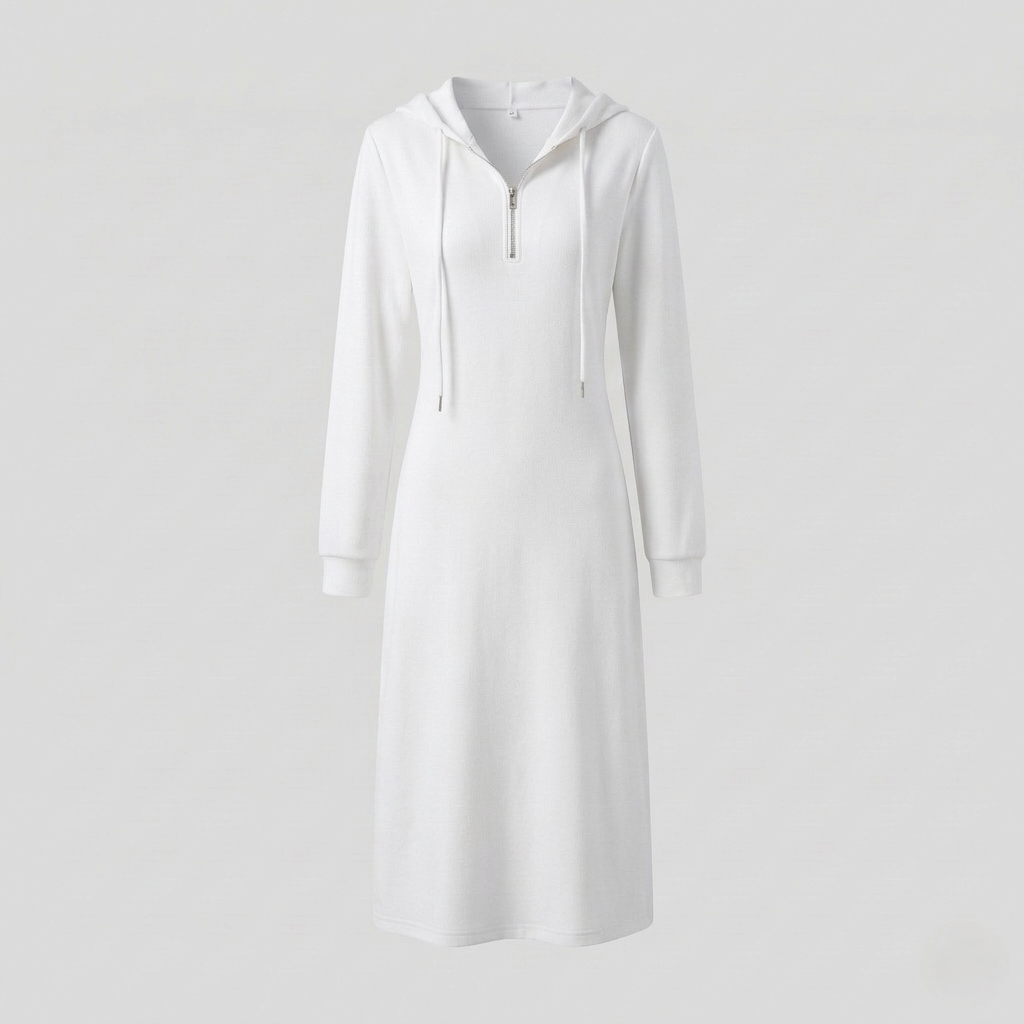 Women's Jersey Midi Dress with Long Sleeves