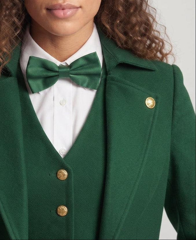 Women's costume set with elegant vest, hat, and bow tie Chichicherry