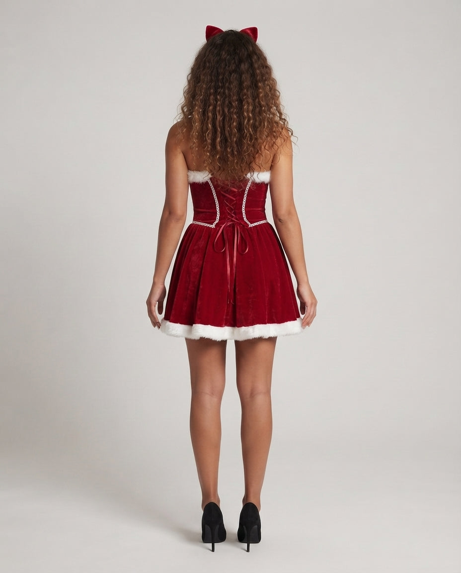 Ladies Sexy Christmas Dress with Playful Details Chichicherry