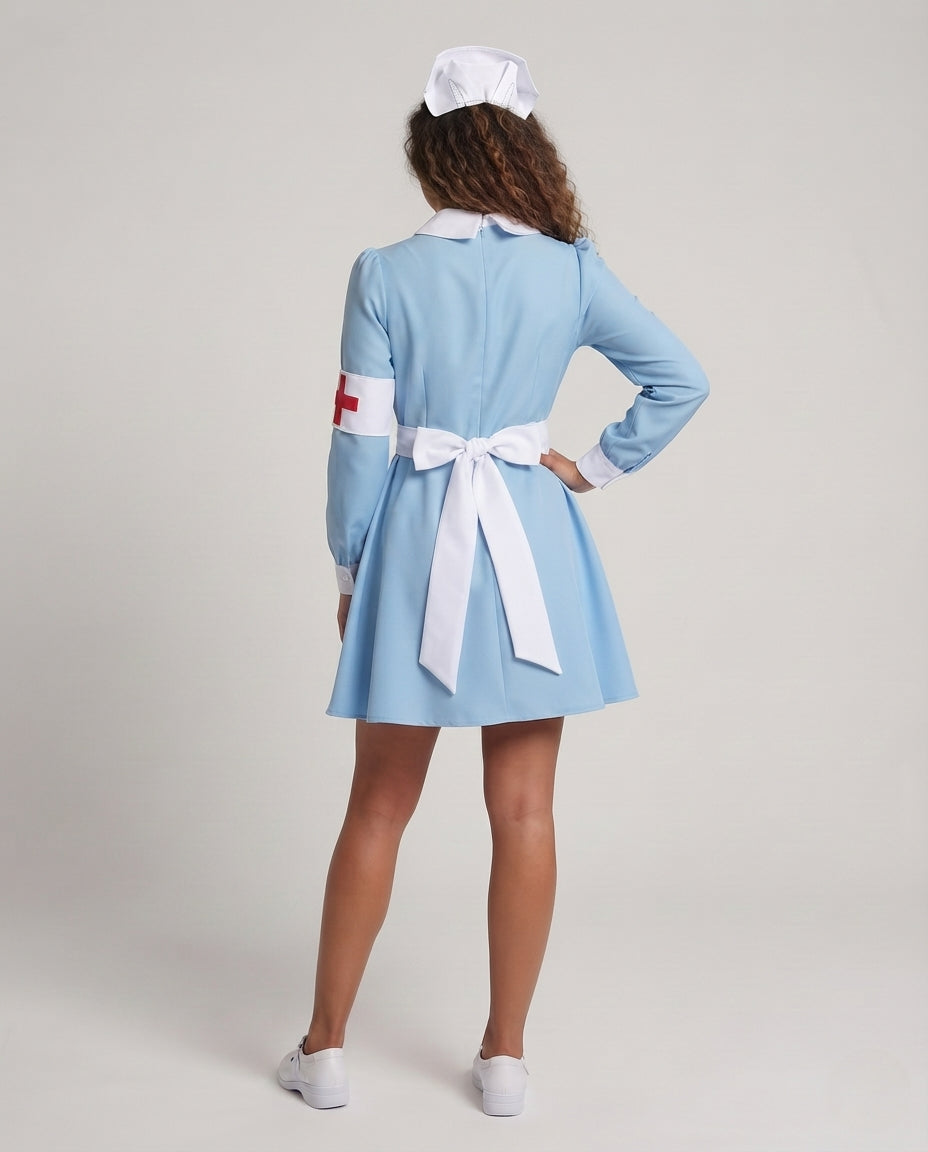 Women's Nurse Costume with Playful Details and Additional Accessories Chichicherry