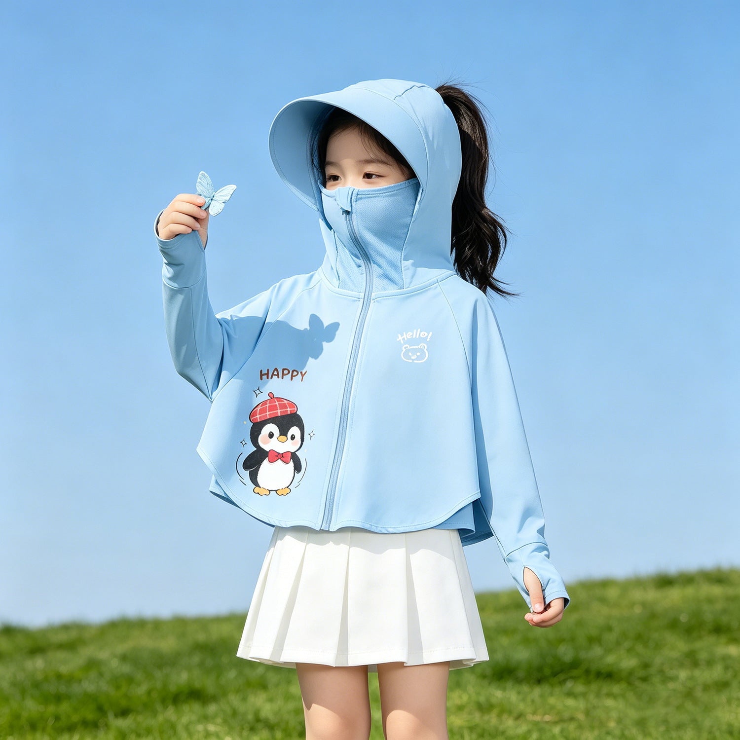 Women's UV protection jacket with hood and lightweight cotton material Chichicherry
