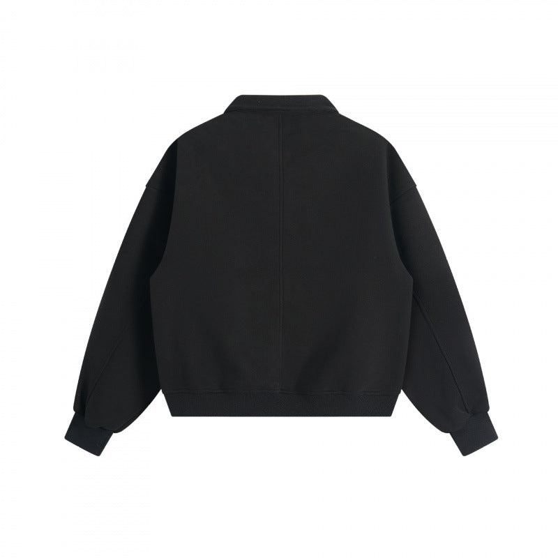 Unisex Boxy Polo Sweatshirt with Henley button placket, raglan sleeves and side pockets Chichicherry