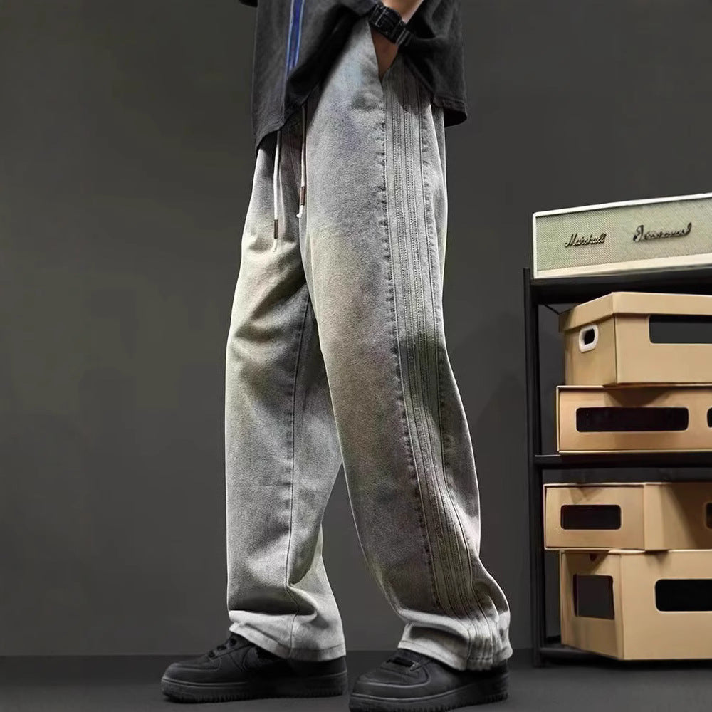 Men's loose-cut jeans with side seams Chichicherry