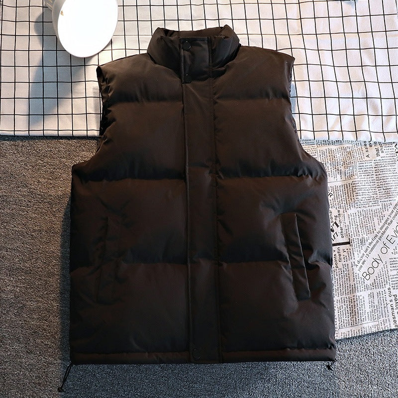 Men's Quilted Padded Gilet with High Stand Collar, Concealed Zip & Drawstring Hem Chichicherry