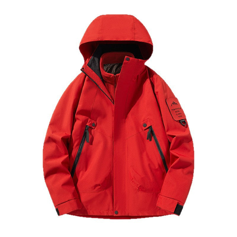 Unisex Waterproof, Breathable Hardshell Outdoor Jacket with Hood Chichicherry