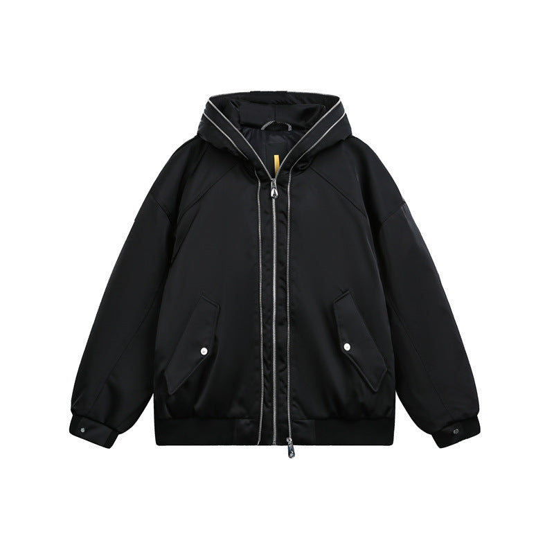 Men's Padded Hooded Bomber Jacket with Thermal Lining Chichicherry