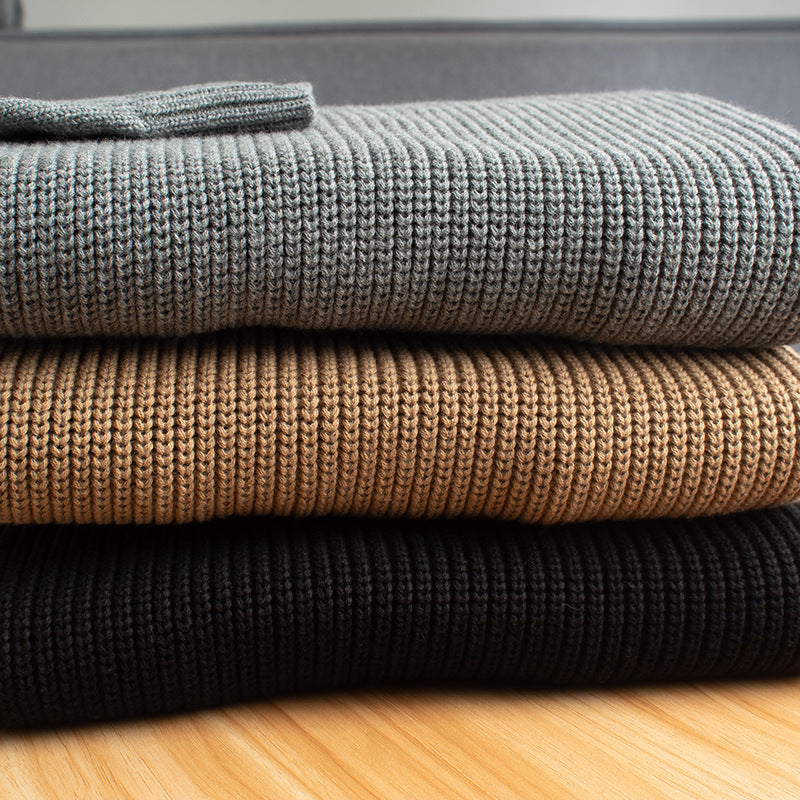 Herren Grobgerippter Kapuzenpullover mit glatten Ärmeln und geripptem Saum Chichicherry