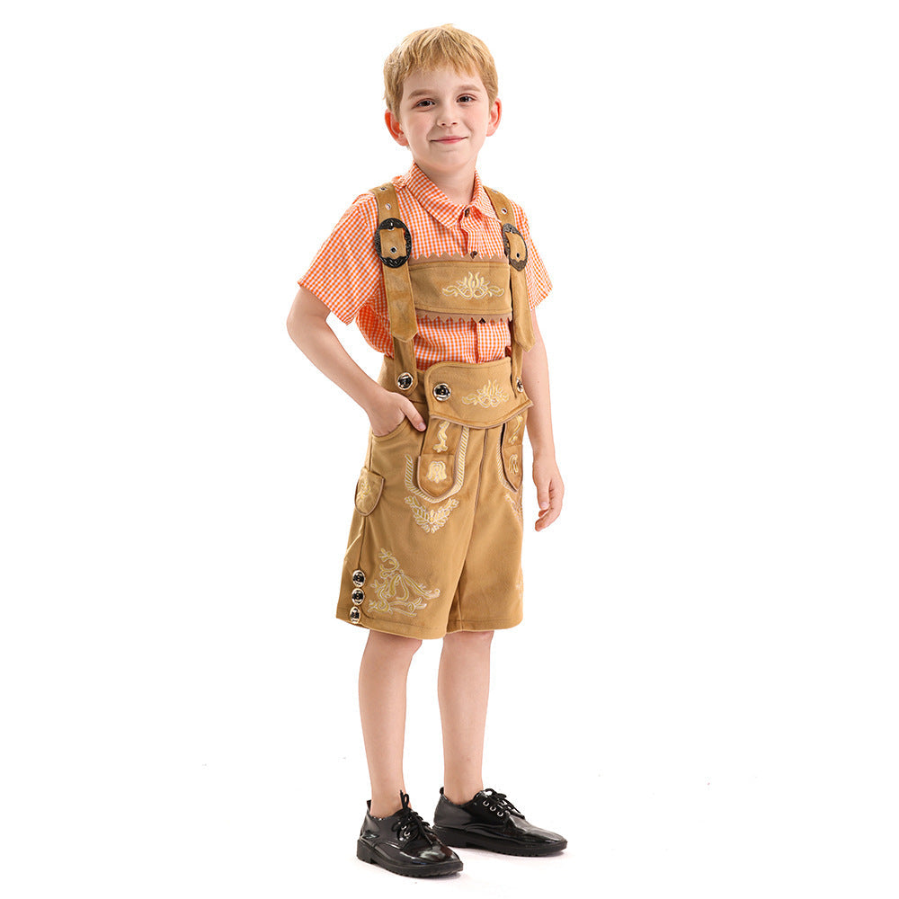 Boys' traditional embroidered overalls Chichicherry