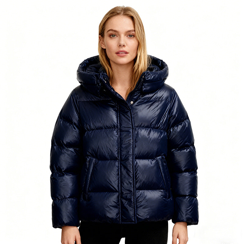 Ladies Quilted Padded Jacket with Hood, Boxy Cut and Water-Repellent Shell Chichicherry