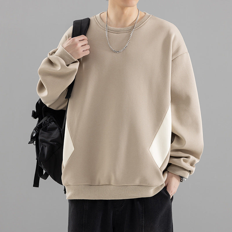 Men's Oversized Sweatshirt with contrasting side pockets and soft fleece lining Chichicherry