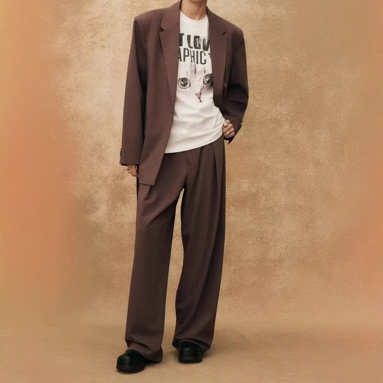 Women's High-Waisted Palazzo Pants with Front Tucks and Wide Leg Chichicherry