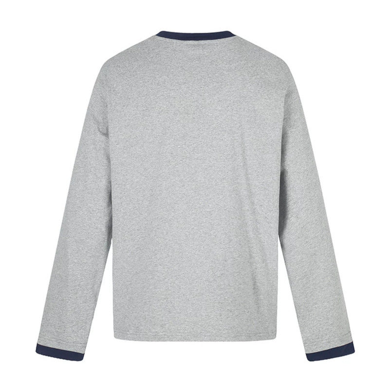 Men's cotton long-sleeve shirt sweatshirt with eagle print and contrast cuffs Chichicherry