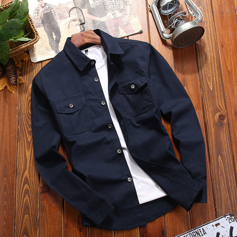 Men's utility overshirt with chest flap pockets and shirt collar Chichicherry