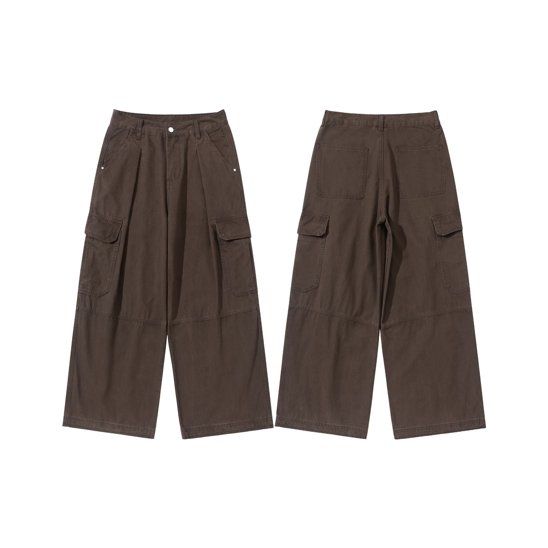 Women High-cut Cargo Culotte in Workwear Look with Box Pleats and Flap Pockets Chichicherry