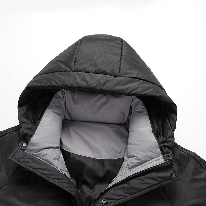 Men's quilted winter jacket with hood and thermal lining Chichicherry