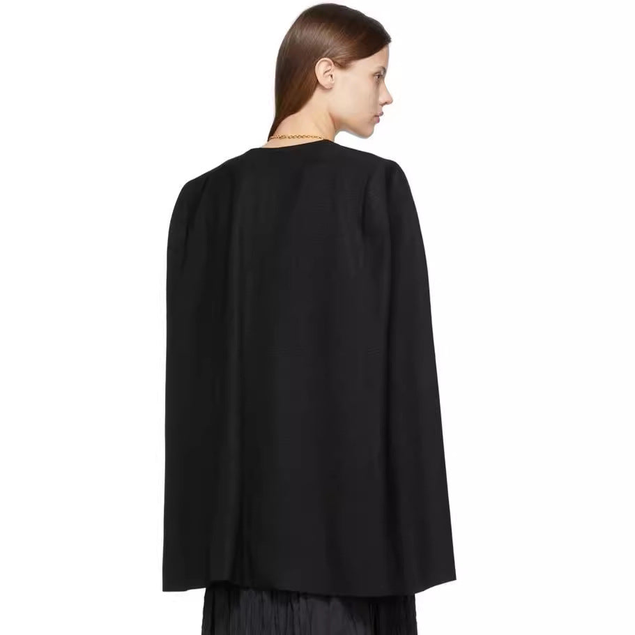 Women's Cape Blazer with Open Fall and Side Arm Slits Chichicherry