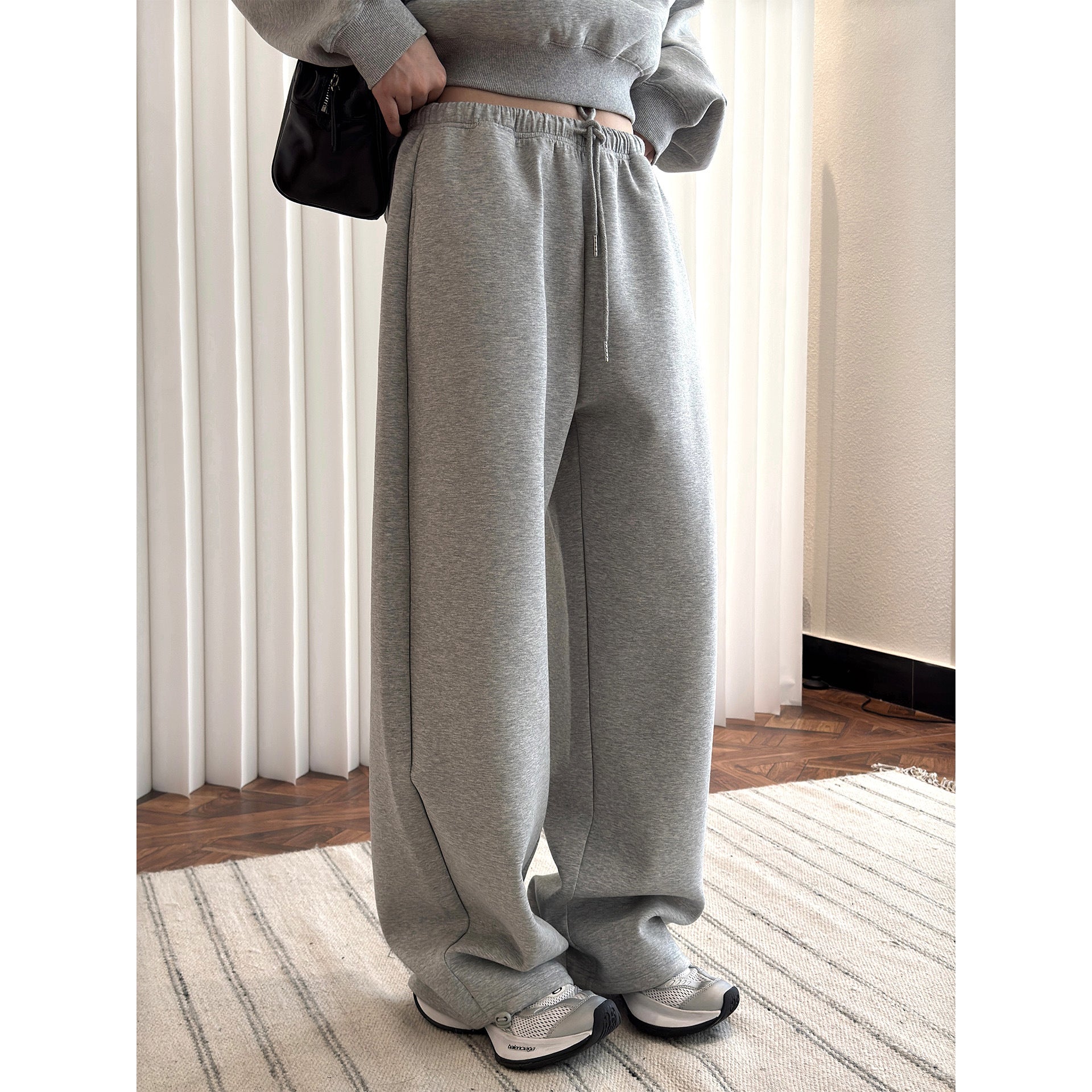 Women Wide Lounge Sweatpants with Drawstring and High Comfort Waistband Chichicherry