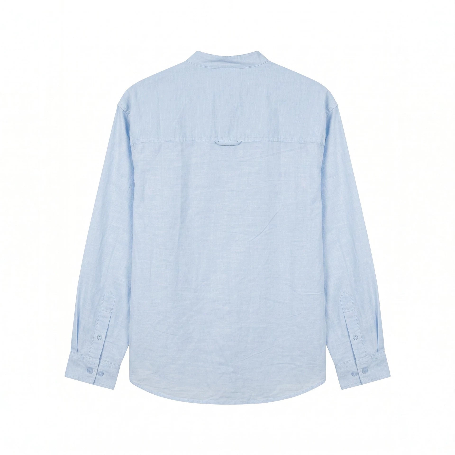 Men's Lightweight Stand-Collar Shirt made of Cotton Blend with Chest Pocket and Relaxed Fit Chichicherry