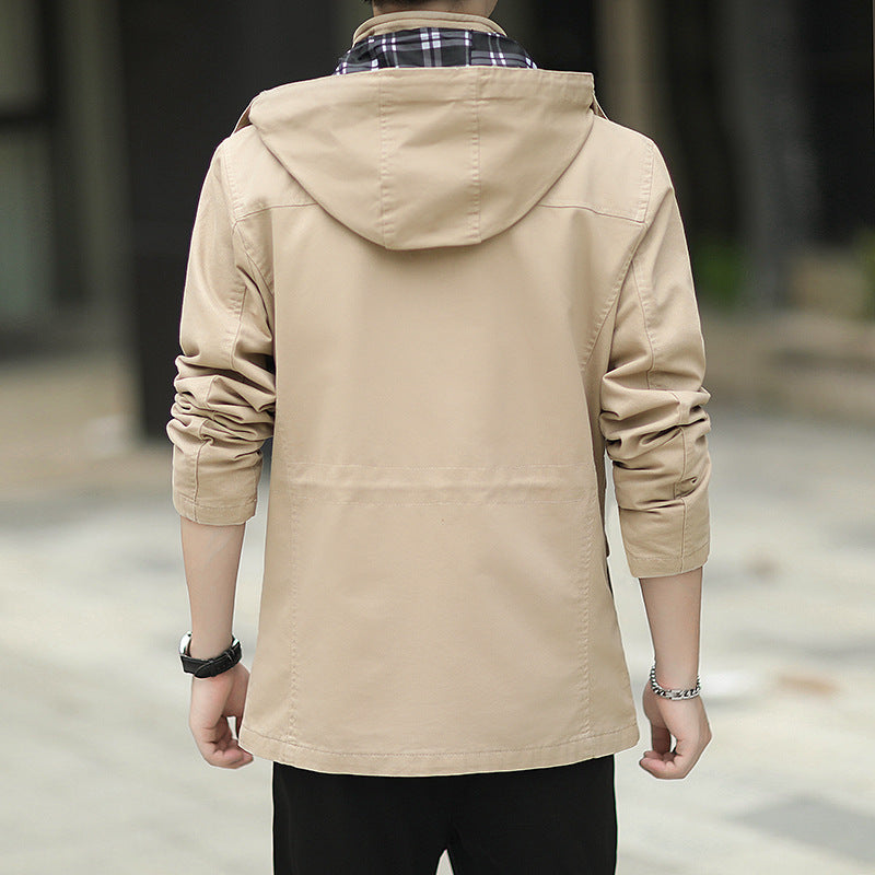 Men's Hooded Canvas Parka in Urban Utility Design Chichicherry