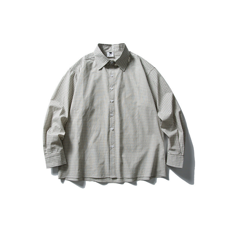 Unisex Boxy Shirt with fine check, Kent collar and relaxed oversized cut Chichicherry