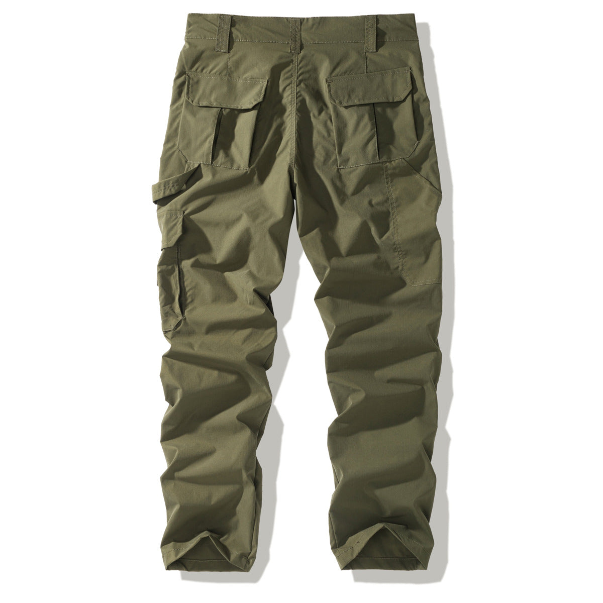 Men's Robust Cargo Pants with Flap Pockets, Knee Inserts, and Straight Cut Chichicherry