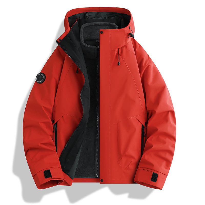 Men's waterproof softshell jacket with hood and fleece lining Chichicherry