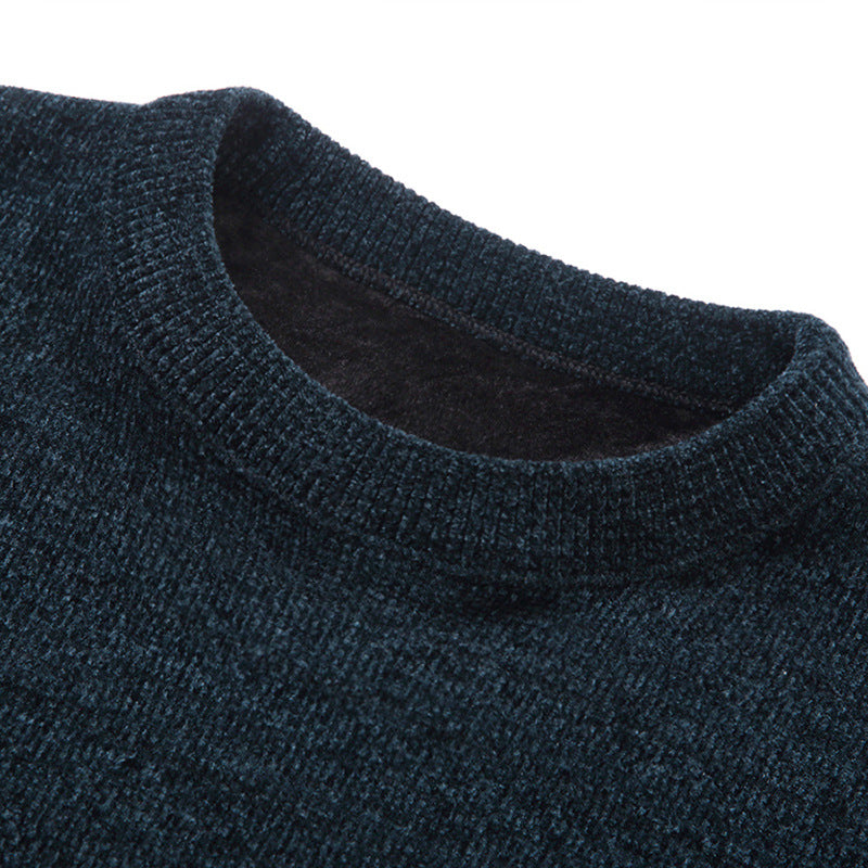 Men's fine knit thermal pullover with thermo fleece lining and slim fit Chichicherry