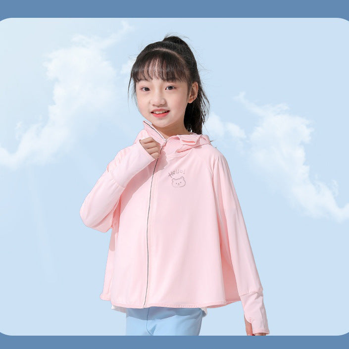 Girls functional UV protection jacket with hood Chichicherry