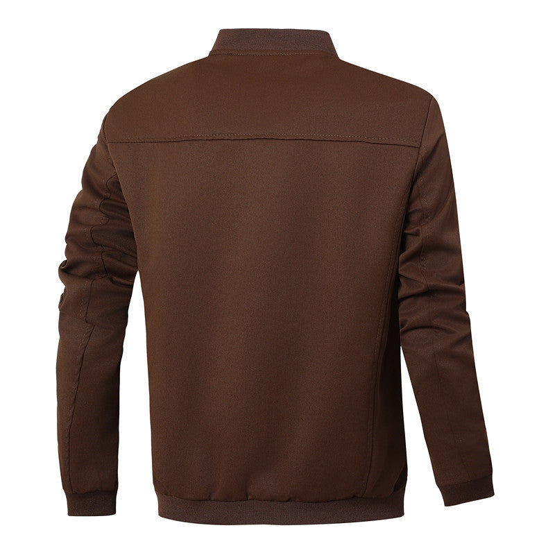 Men's varsity bomber jacket in canvas mix with snap button placket and ribbed cuffs Chichicherry