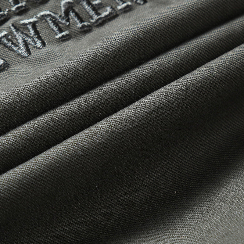 Men's Canvas Flight Jacket with Front Flap Pockets, Arm Pocket and Ribbed Cuffs Chichicherry