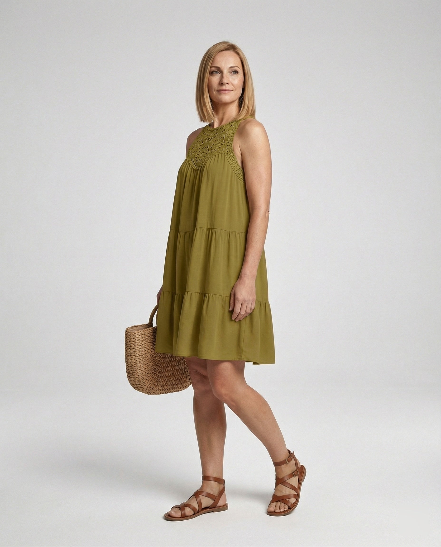 Women's summer dress with lace casual dress